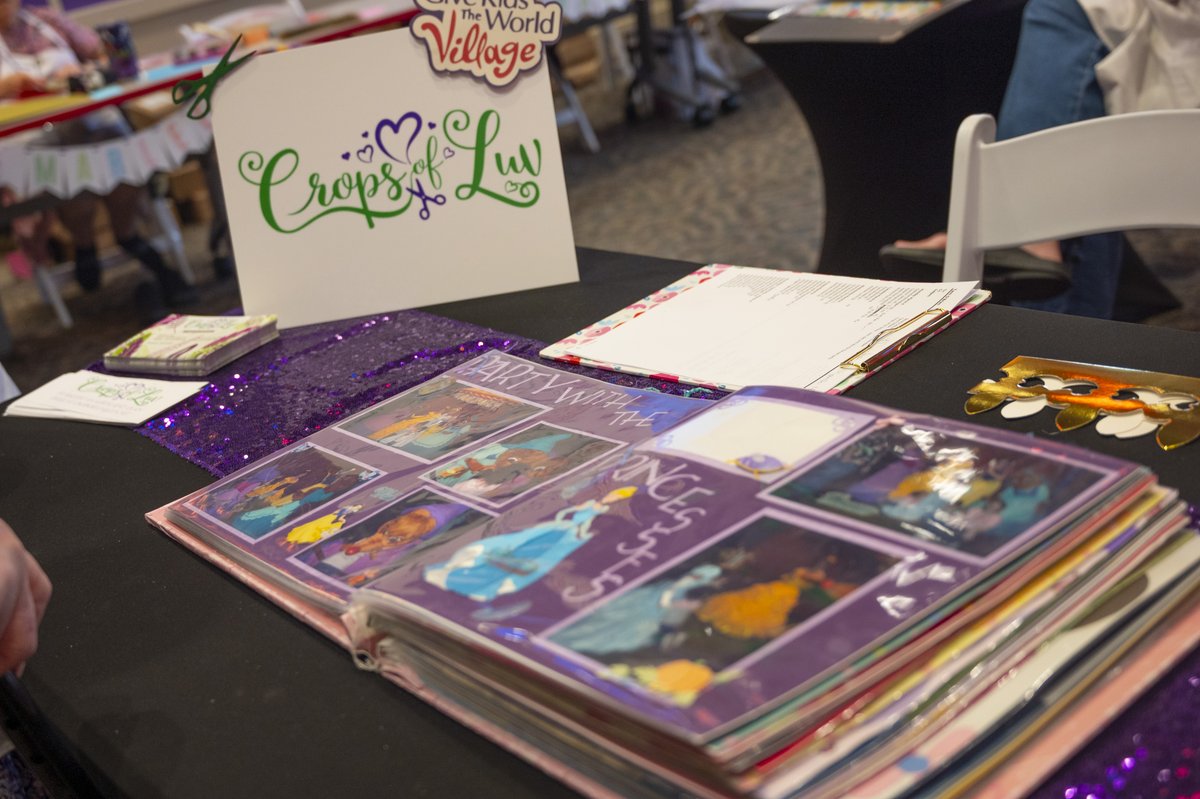 Last week we hosted Crops of Luv, a volunteer group that creates personalized scrapbooks for our wish families. During their visit, more than 20 volunteers created 25 scrapbooks live at the Village! Visit their site to learn more: cropsofluv.org 📖📸 #GKTW