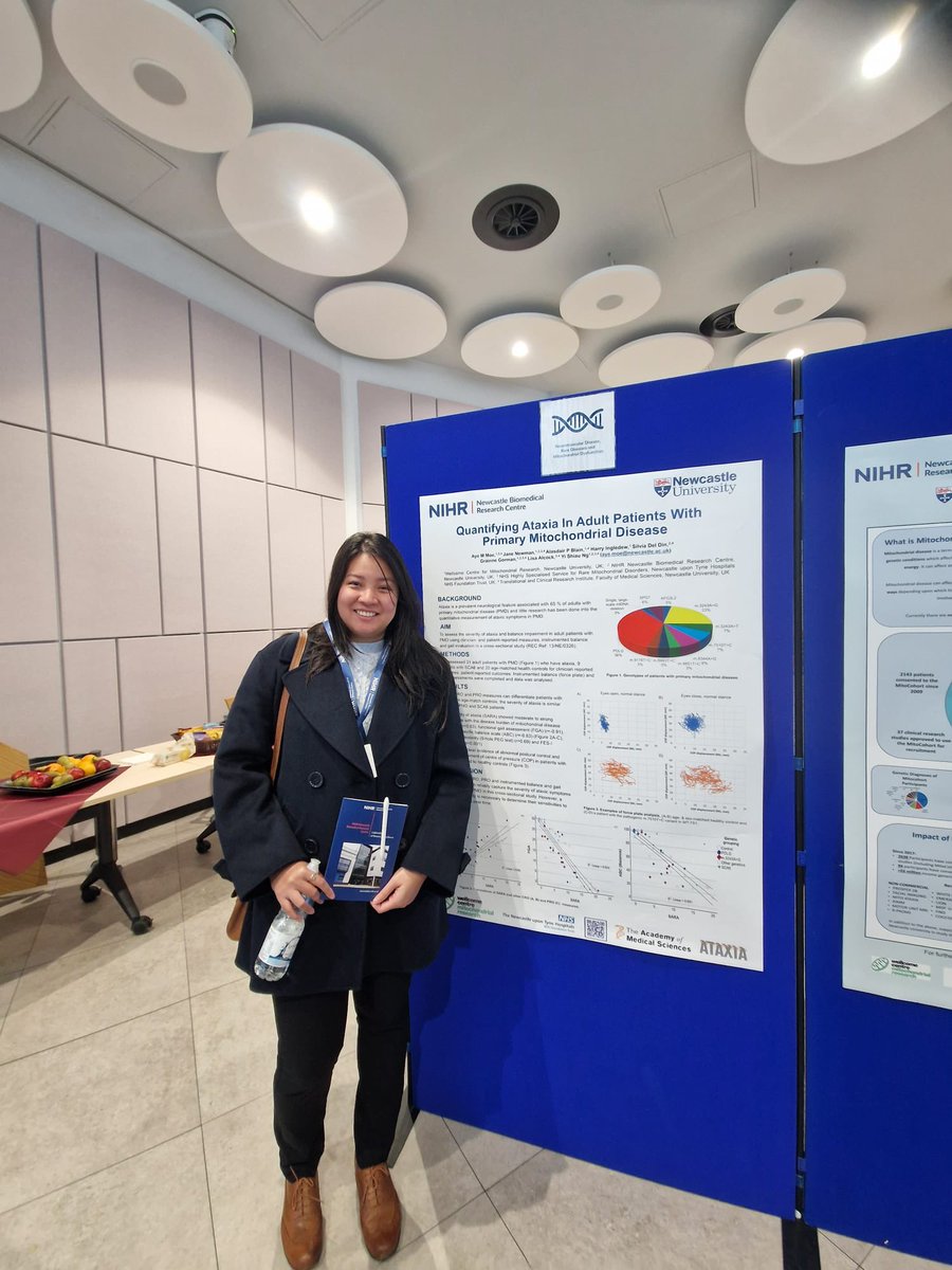 MitoResearch's tweet image. Huge thanks to the wonderful Oksana, Moe, Laura & Clare for representing us today at the @NIHRNewcBRC celebration of research excellence event 💚