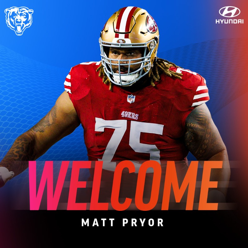 ChicagoBears's tweet photo. We have agreed to terms with Matt Pryor on a one-year contract.

Welcome to the squad, @Mpryor69!
