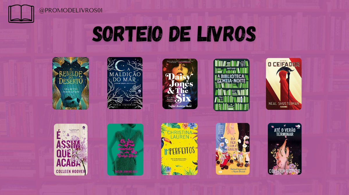 🩷 SORTEIO 🩷

🎁 Um livro da imagem, outro livro de até R$30 ou R$30 no pix!

REGRAS:
❤️‍🔥 Seguir <a href="/PromodeLivros01/">Promo de Livros 📚💜</a>
❤️‍🔥 Dar RT (sem citar) nesse tweet
❤️‍🔥 Dar RT (sem citar) no tweet FIXADO

📅 Resultado: 27/03