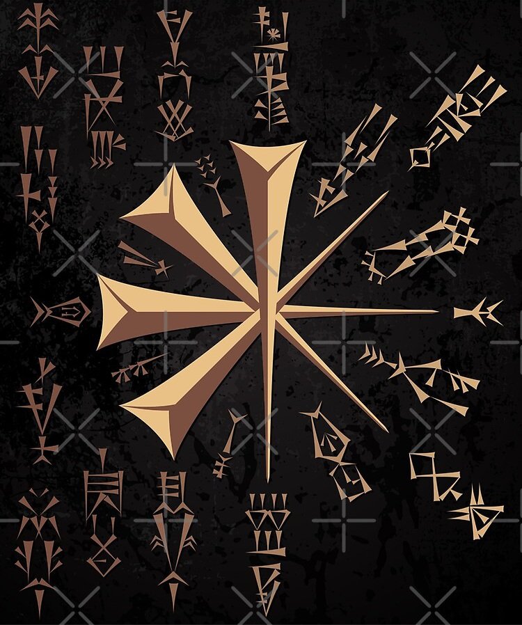 13 / n The Sumerian sign DIĜIR 𒀭 - AN originated as a star-shaped ...