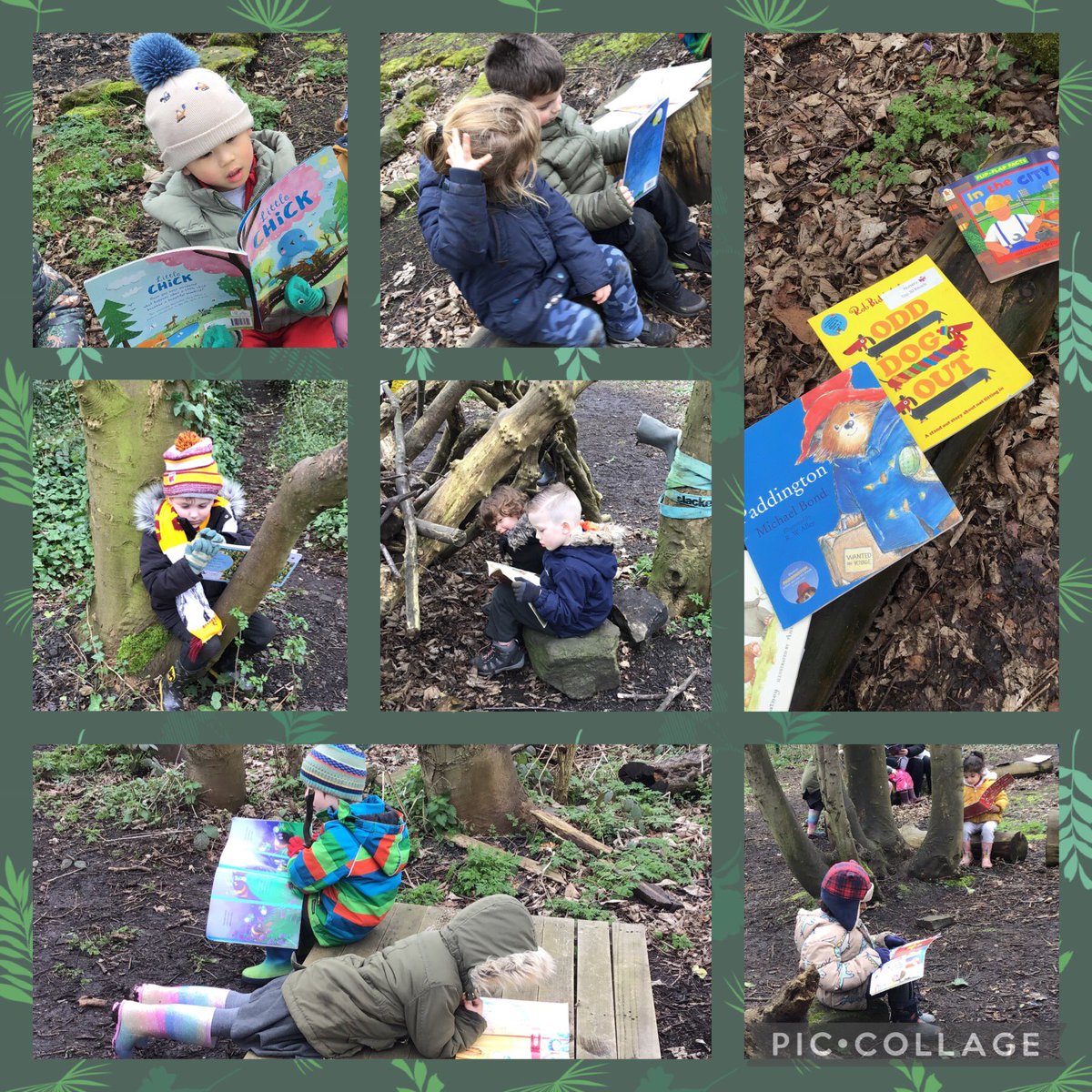 We also enjoyed finding a cosy corner in #forestschool for spot of outdoor reading! We particularly enjoyed sharing books with our friends 😀 @BfdForestSchls @JigsawPSHE #EYFS #readingforpleasure #TeamGG