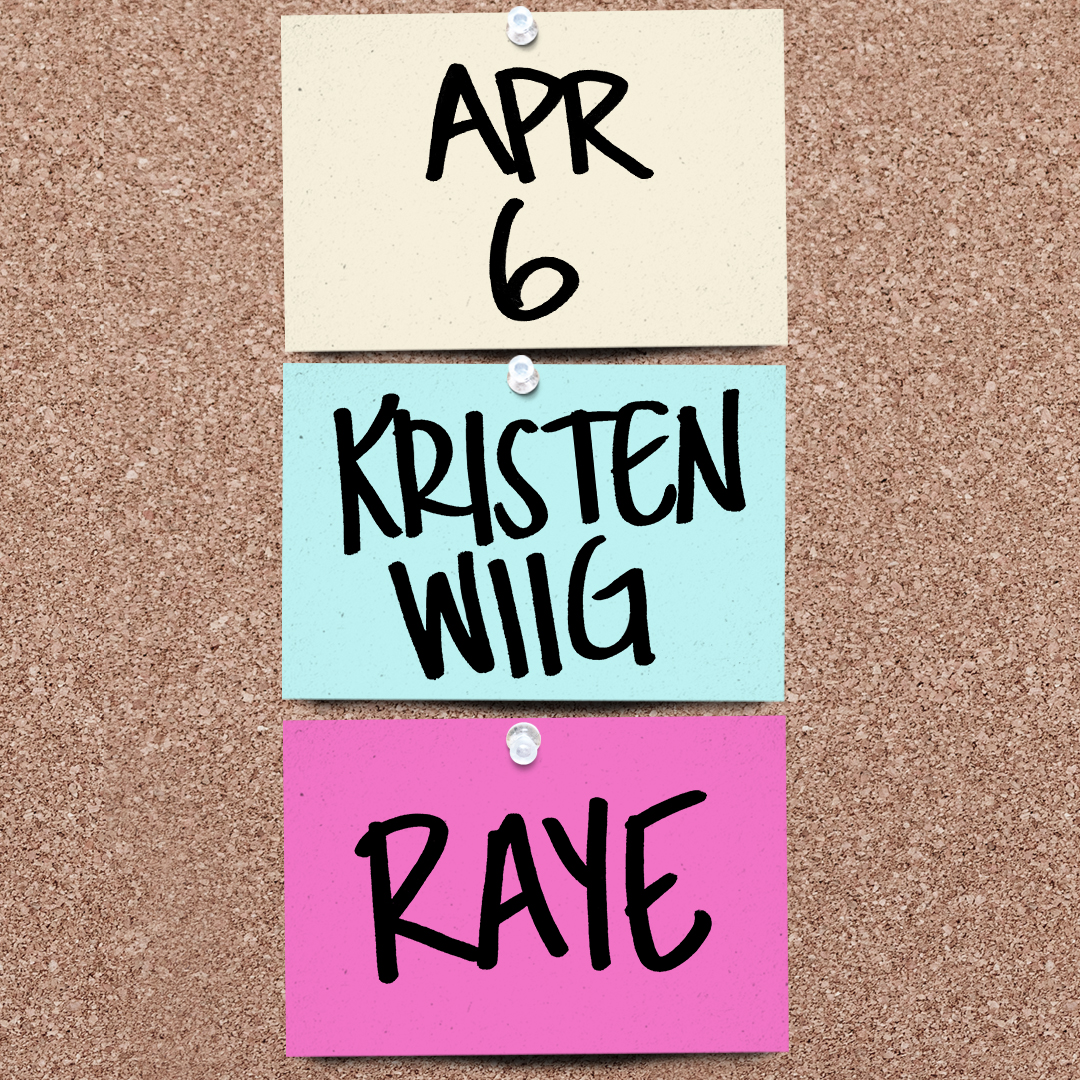 nbcsnl's tweet image. APRIL 6 
Kristen Wiig 
Raye 

APRIL 13 
Ryan Gosling 
Chris Stapleton