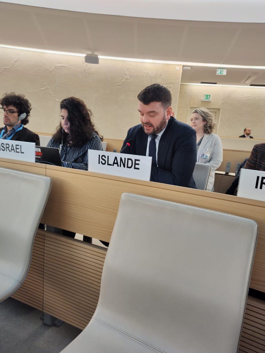 At #HRC55, 🇮🇸's Minister of Education and Children, Ásmundur Einar Daðason, spoke on behalf of 🇩🇰🇪🇪🇫🇮🇱🇻🇱🇹🇳🇴🇸🇪, stressing the right of every child to be protected from violence & urging states to push for concrete, integrated, and sustainable solutions that leave no child behind.