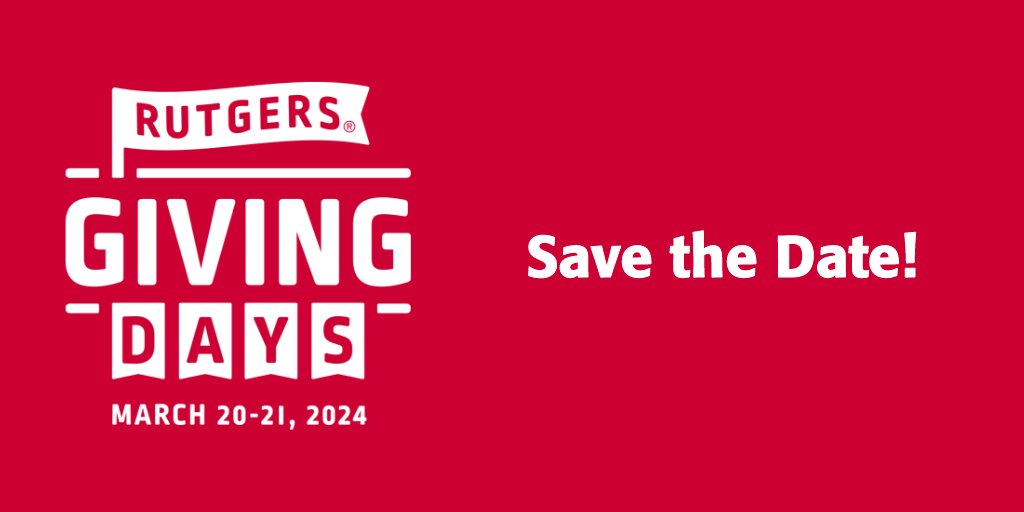 During #RUGivingDays, we will be asking for your support to create a healthier world for everyone. Your gifts can support cancer equity, local health equity, and global health equity. 🔗go.rutgers.edu/RGD24