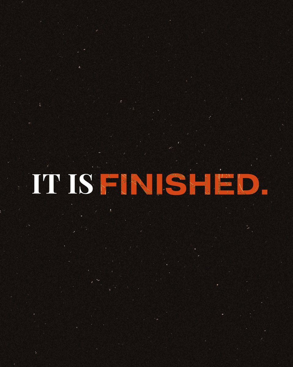 "Jesus said, 'It is finished.' With that, he bowed his head and gave up his spirit." - John 19:30
•
And in that single moment of sacrifice, Jesus broke the power of sin and death, restoring the bridge between God and mankind. Once and for all, the power of sin has been defeated.