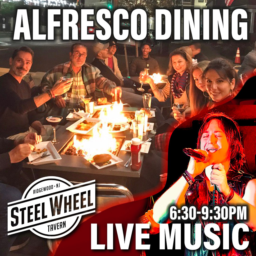 Beautiful Day to dine Alfresco at the Wheel! Then stay to enjoy a Cocktail and some Live Music by Ryan Flannery! Perfect combo for a fantastic evening! 🔥🎶🍹

#SteelWheelTavern #NJ #Ridgewood #HoHokusnj #Wyckoffnj #Glenrocknj #midlandparknj #paramusnj #livemusicnj #njhappyhour