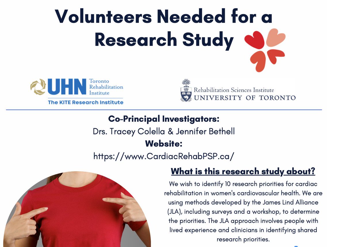 This survey closes March 19th! If you’re in Canada and have an interest in or experience with women’s cardiovascular disease or cardiac rehabilitation, researchers want your insights to help shape future studies. Please share your knowledge & opinions! redcap.utoronto.ca/surveys/?s=ME7…