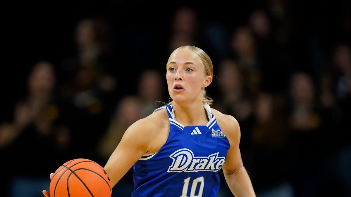 KeithMurphy's tweet photo. Big night for the MVC regular season champion Drake Bulldogs. 

Katie Dinnebier wins player of the year, which means the men's and women's MVC choice came from the same college and same high school. Dinnebier and Tucker DeVries were Miss and Mr Iowa basketball at Waukee High.

MVC Coach of the Year is Allison Pohlman. What a job she's done. 

Defensive Player of the Year goes to Anna Miller. 

Dinnebier photo: AP