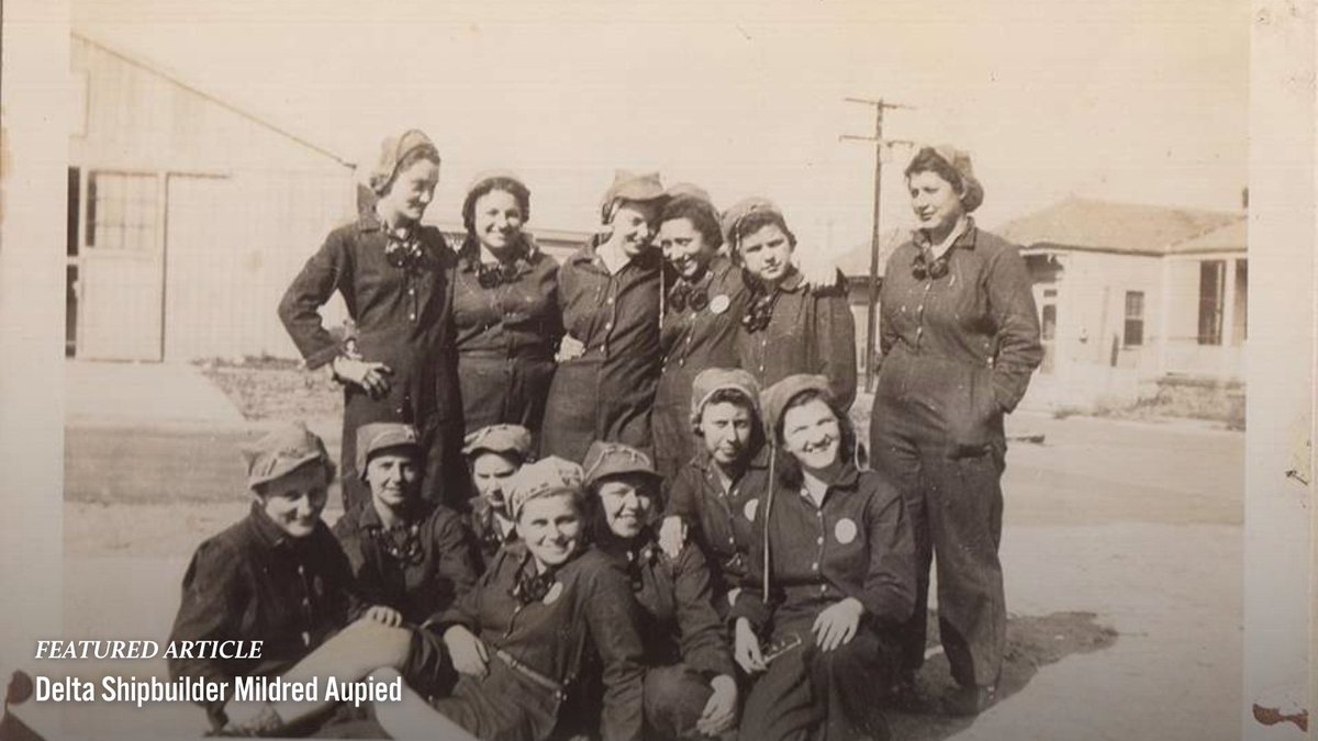 During World War II, many women were driven to work outside the home for the first time, but a larger number had already been employed — including Mildred Aupied. Click the link to read more about Aupied and her career at the Delta Shipbuilding Company. bit.ly/3sOxAME