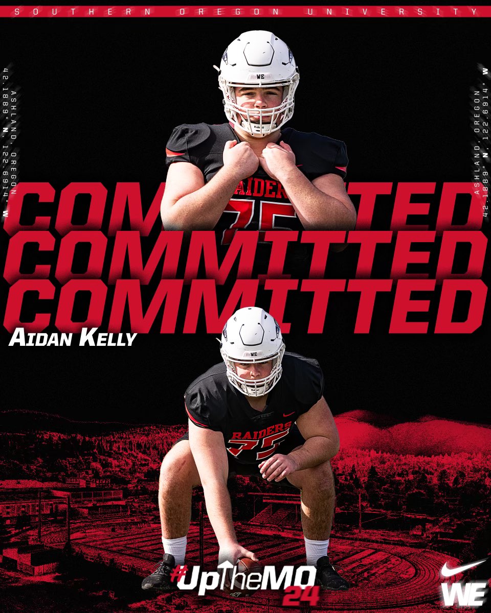 Aidan Kelly (@aidankelly54) on Twitter photo Committed!!
Thank you to everyone who made this possible!
<a href="/SOU_Football/">Southern Oregon Football</a>
@SOU_CoachStew
<a href="/Summitstorm_FB/">Summit Storm Football</a> Committed!!
Thank you to everyone who made this possible!
<a href="/SOU_Football/">Southern Oregon Football</a>
@SOU_CoachStew
<a href="/Summitstorm_FB/">Summit Storm Football</a>