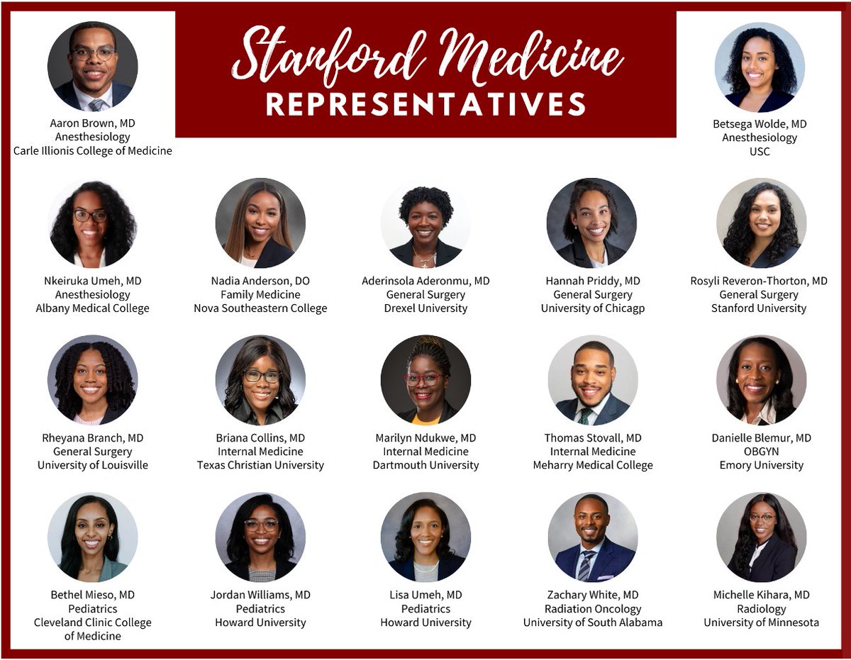 We can't wait to be at #AMEC2024 and engage with students about @StanfordMed @stanfordgme @StanfordODME 📢 We are rolling deep with residents across many specialities + faculty and staff! Check out 📸 to see who will be there!