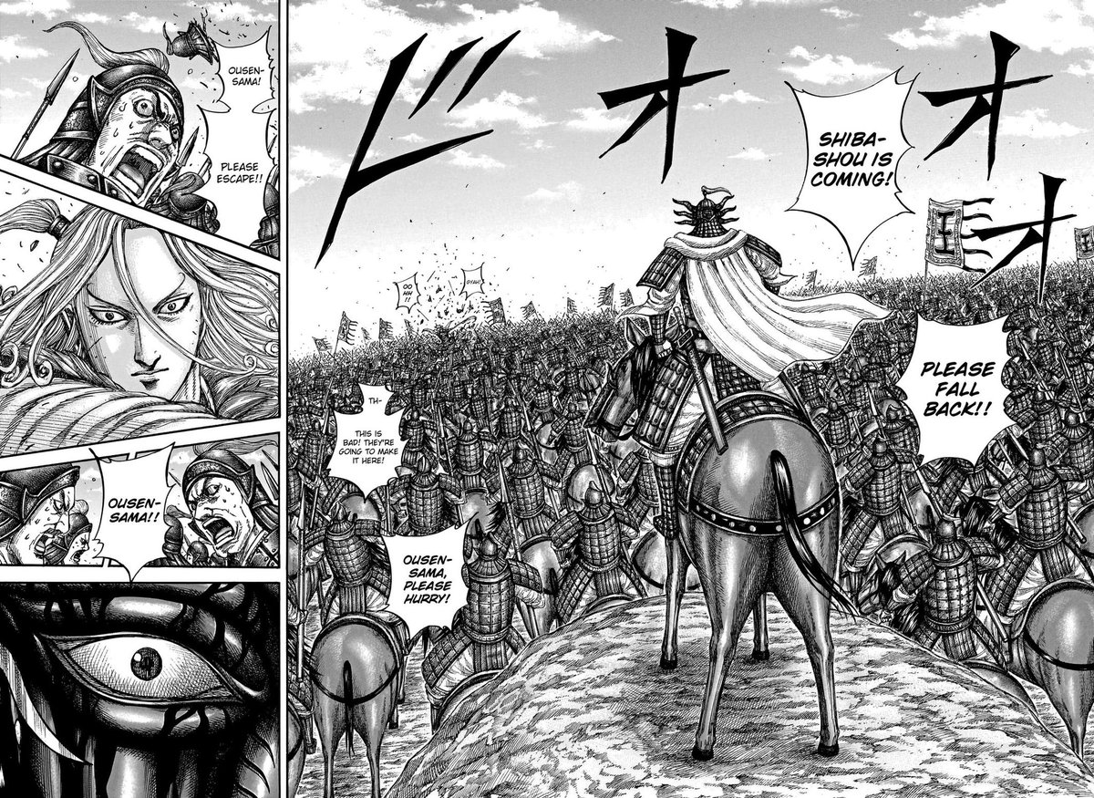 InfiniteB0bby's tweet photo. WHAT A CHAPTER OMFG🔥 I can’t believe Ousen and Shibashou really FACE TO FACE rn😭 #Kingdom789 https://t.co/PjcVd3zWZW