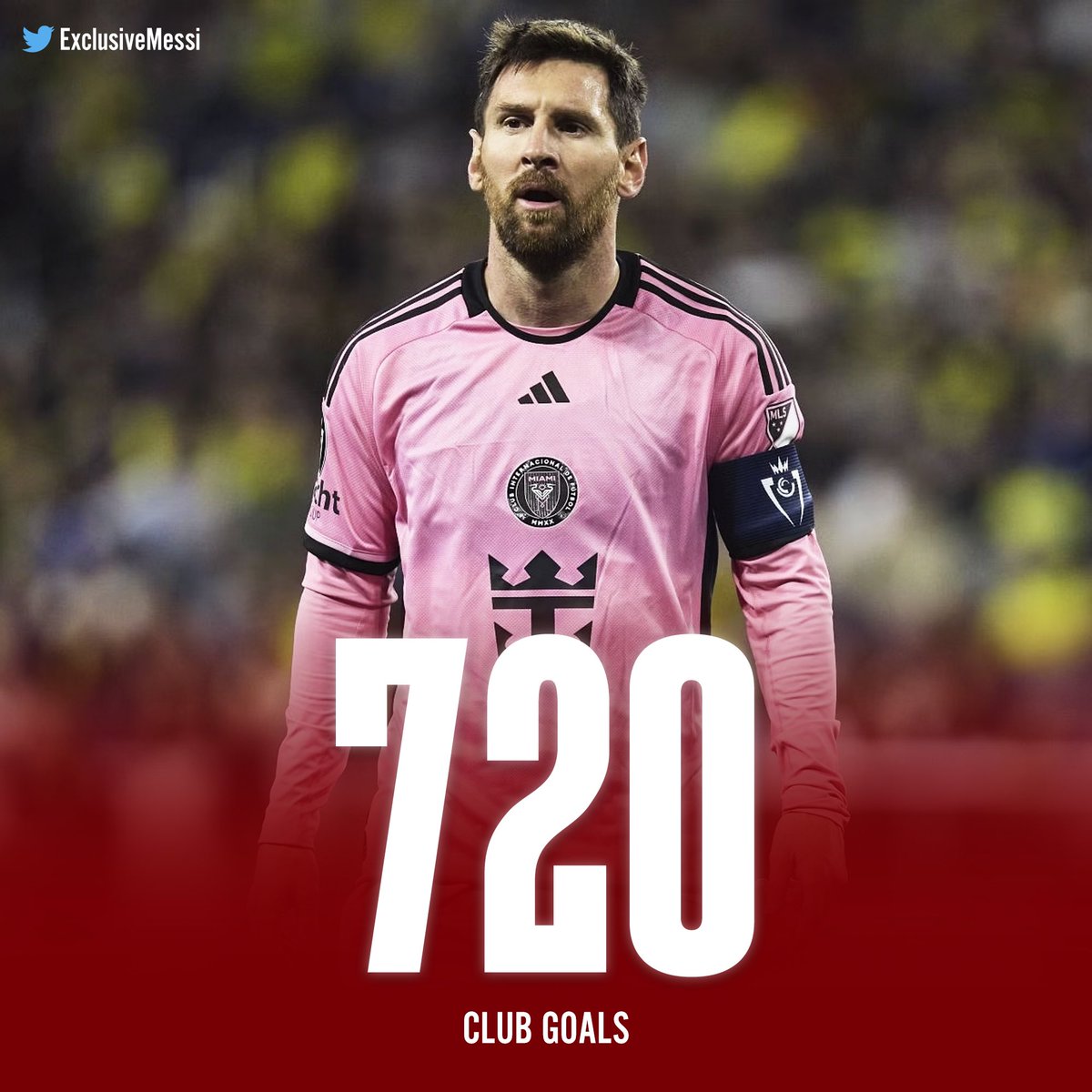 🚨 Lionel Messi has just scored his 720th club goal! In only 782 starts! 🤯