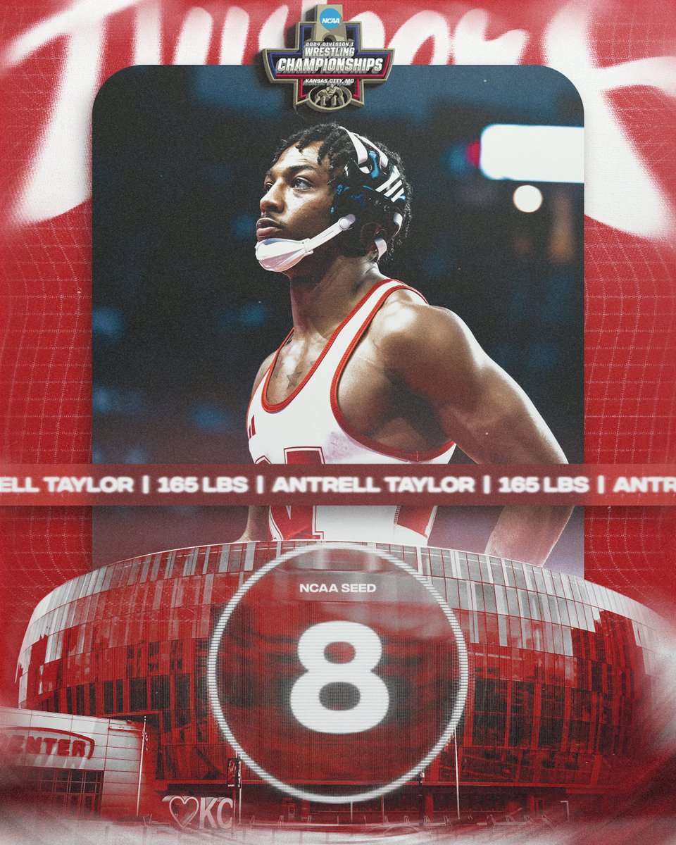 Nebraska Wrestling (@huskerwrestling) on Twitter photo 165 | <a href="/TaylorAntrell/">Antrell Taylor</a> enters his first NCAA tournament as the 8️⃣ seed. He'll match up against Heller (PITT) in the first round.
#ToughTogether | #NCAAWrestling 165 | <a href="/TaylorAntrell/">Antrell Taylor</a> enters his first NCAA tournament as the 8️⃣ seed. He'll match up against Heller (PITT) in the first round.
#ToughTogether | #NCAAWrestling