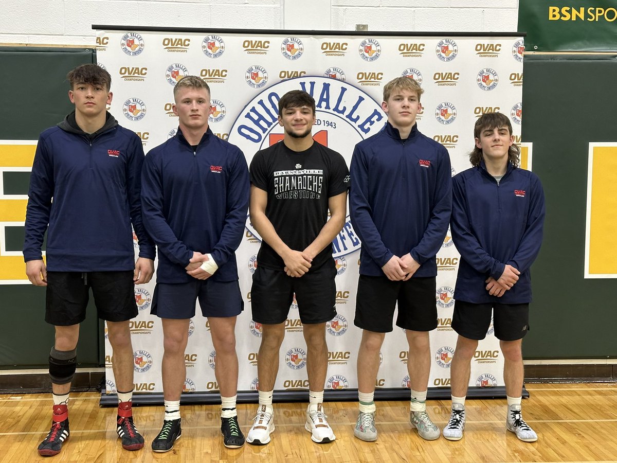 BHannahsRocksAD's tweet photo. Congrats to Coach Stephen &amp; the @OVAC_One Wrestling all-stars for defeating the MAC all-stars 40-18. 

Also congrats to our Rocks seniors for capping off their careers wrestling in this all-star match. ☘️🤼‍♂️ https://t.co/W2d2mtm6Ez