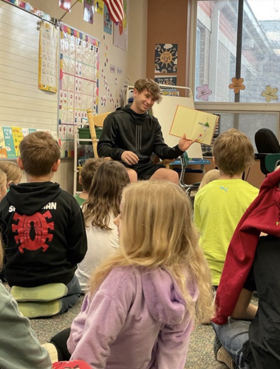 <a href="/BisonBase/">Benton Central Baseball</a> players volunteered to read at Prairie Crossing Elementary for #ReadAcrossAmericaWeek

Brylan Hedden ‘24 @Brylan_Hedden
Corbin Cooley ‘24 <a href="/CCool_23/">Corbin</a>
Ryan Foster ‘24 @2RyanFoster4 

#BisonBoys X #ChampionInTheCommunity