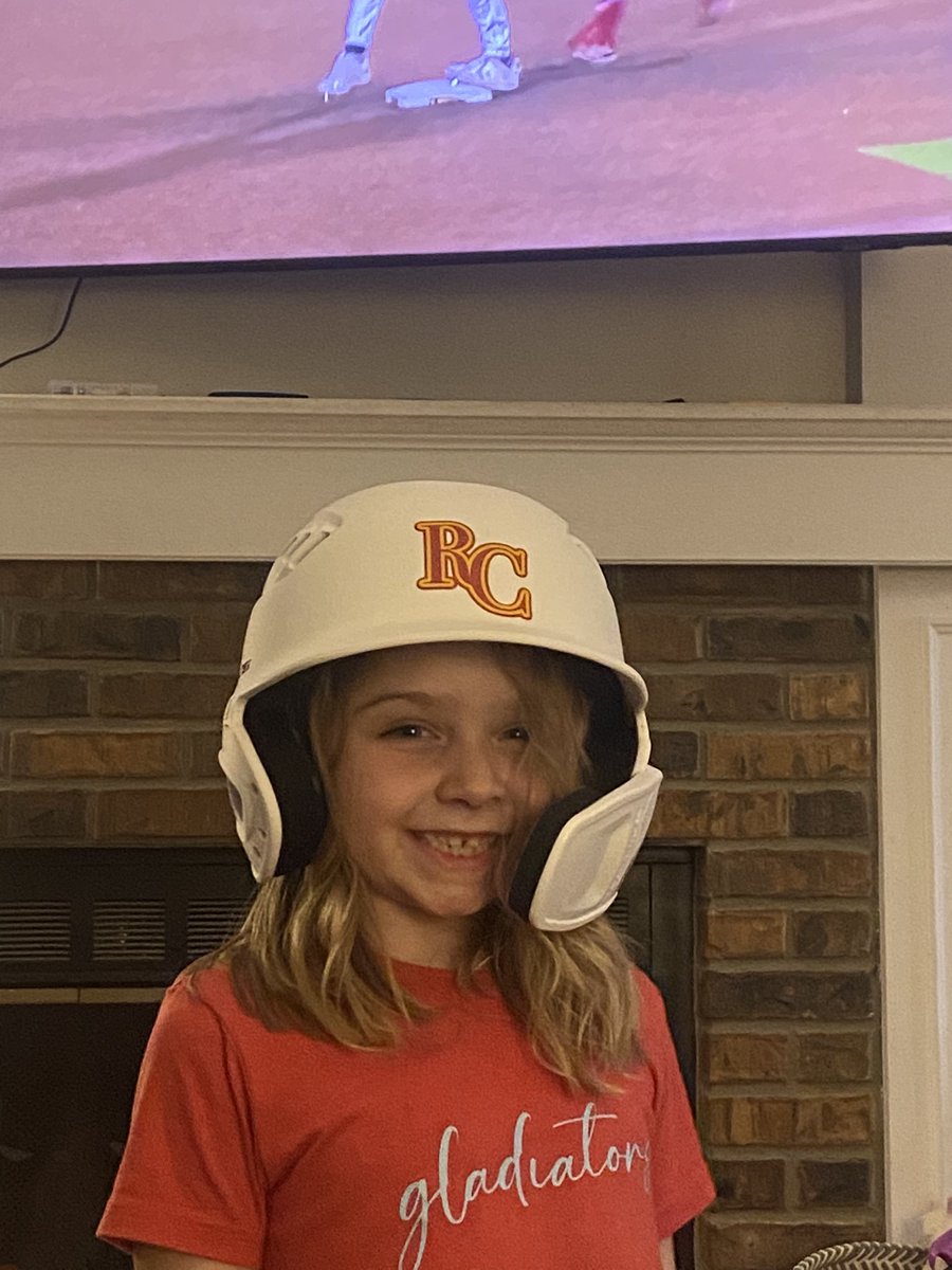 RCHSBall's tweet photo. New helmets are in and she has claimed this one is hers. #bsnsports #futurepride #rollpride https://t.co/2mvw6Njcdr