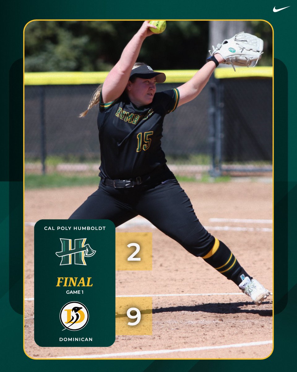 🥎 After knocking the rust off in game one, @Humboldt_SB responds in a big way with 11 hits in game two to split the non-conference doubleheader at Dominican! Izzy Starr led the ‘Jacks in game two with TWO HOMERS 💣💣 #GoJacks🪓 #DriveOn