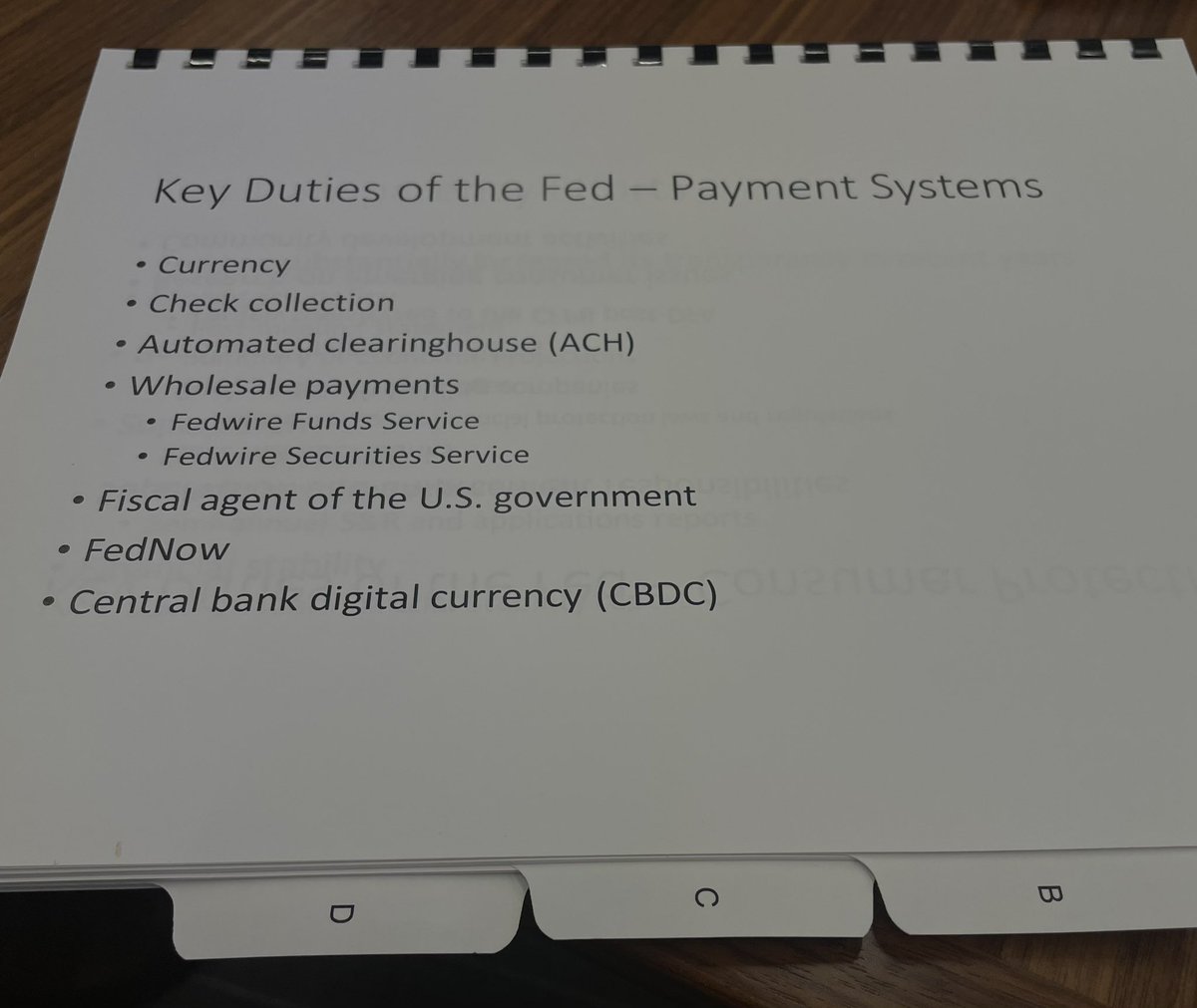 If you don’t think the Fed is pursuing a CBDC, think again. The Fed gave this to my staff during a presentation earlier this Congress. They view a CBDC as one of their KEY DUTIES.