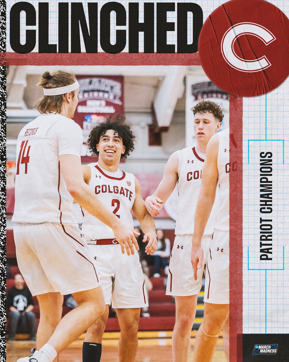 MarchMadnessMBB's tweet image. ANOTHER PATRIOT LEAGUE CHAMPIONSHIP FOR COLGATE 🔥

The Raiders are dancing for the 4th straight season 🪩

#MarchMadness