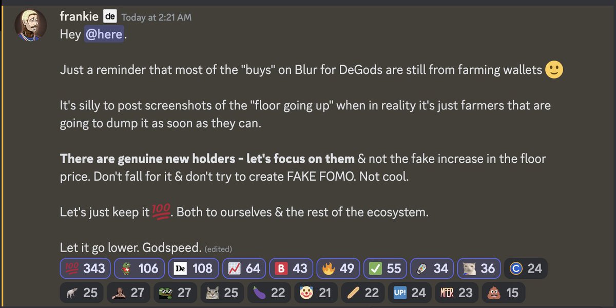 Yes. I said this was going to happen 15 hours ago.

I don't care if me saying "Let it go lower" offends anyone, including our current holders.  

There are genuine new holders joining because they can finally afford DeGods &amp; y00ts. They need to enter with a strong mindset.

Also,