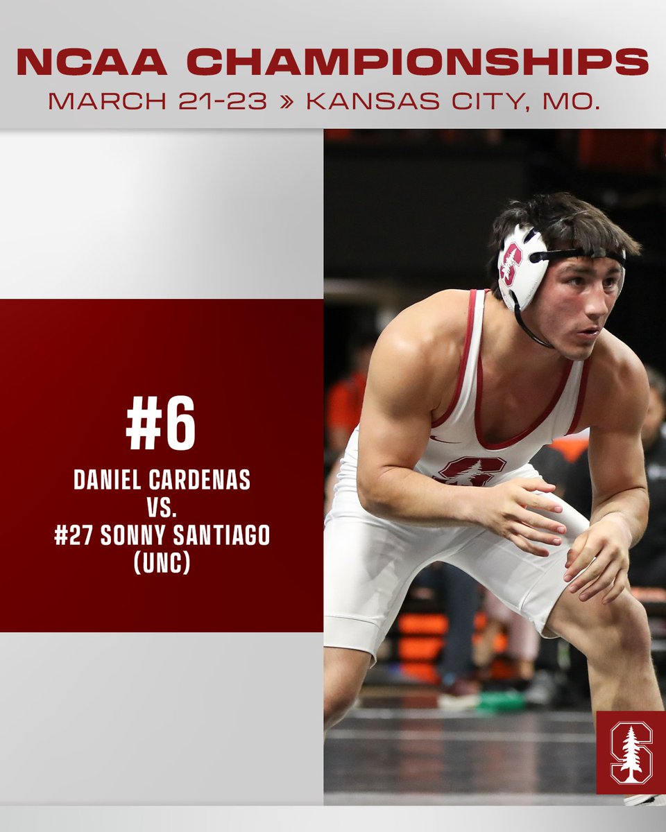 The 6⃣ seed at 157 pounds, @dancardenas03 👏 #GoStanford x #GoldRush