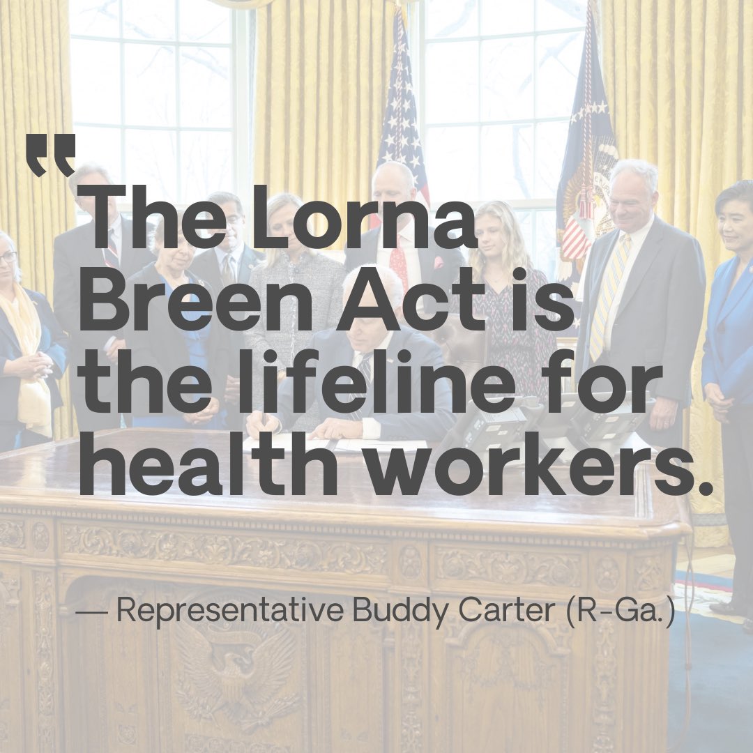 The Energy and Commerce Health subcommittee voted to pass the #LornaBreenBill yesterday! This means the first step in the reauthorization of the Dr. Lorna Breen Health Care Provider Protection Act is done ✅ We have SIX more steps to go, but this is huge momentum 💥