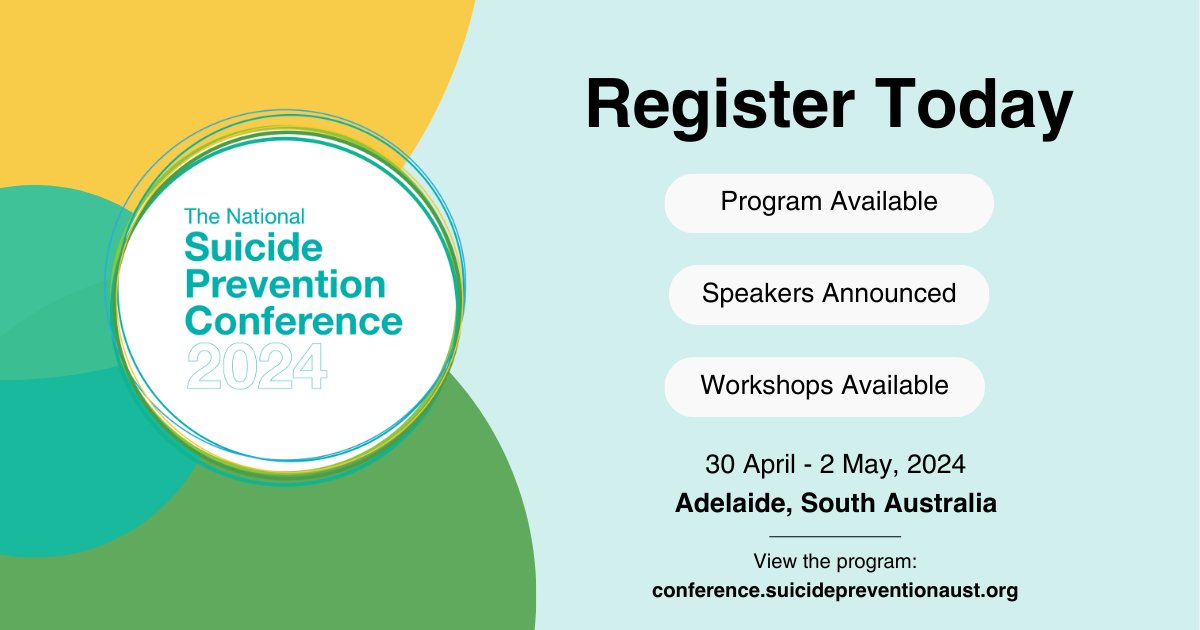 #NSPC24 provides a unique opportunity to engage with the peak body, global thought leaders and members of the community to create meaningful connections and contribute to collaborative impact. Check out the program, speakers & workshops here: conference.suicidepreventionaust.org #NSPC24