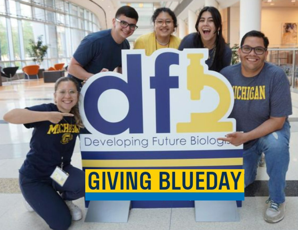 Donate now to support the Developing Future Biologists program. giving.umich.edu/basket/fund/32… CDB Giving Blueday donations will go to DFB in support of their mission to break barriers for aspiring biologists, regardless of race, gender, or socioeconomic status. #Givingblueday