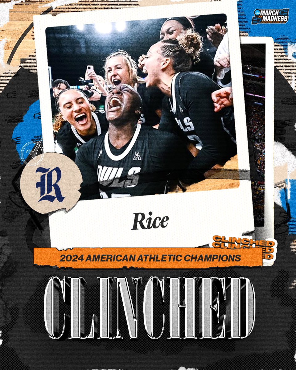 Say hello to your 2023 <a href="/American_Conf/">The American</a> champion, <a href="/RiceWBB/">Rice Women’s Basketball</a>! 🔥

The Owls are returning to the big dance for the first time since 2019 ‼️

#MarchMadness
