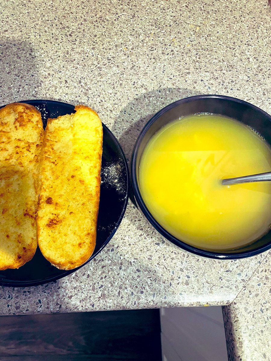 Partner and I are under the weather right now so it’s Chicken Noodle Soup & Garlic Toast tonight #food #foodies #foodpics #sickmeals #tonightsdinner