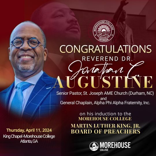 #Thankful 2 my nominators &amp; selectors and #humbled 2 be included with the #2024 <a href="/Morehouse/">Morehouse College</a> #BoardofPreachers