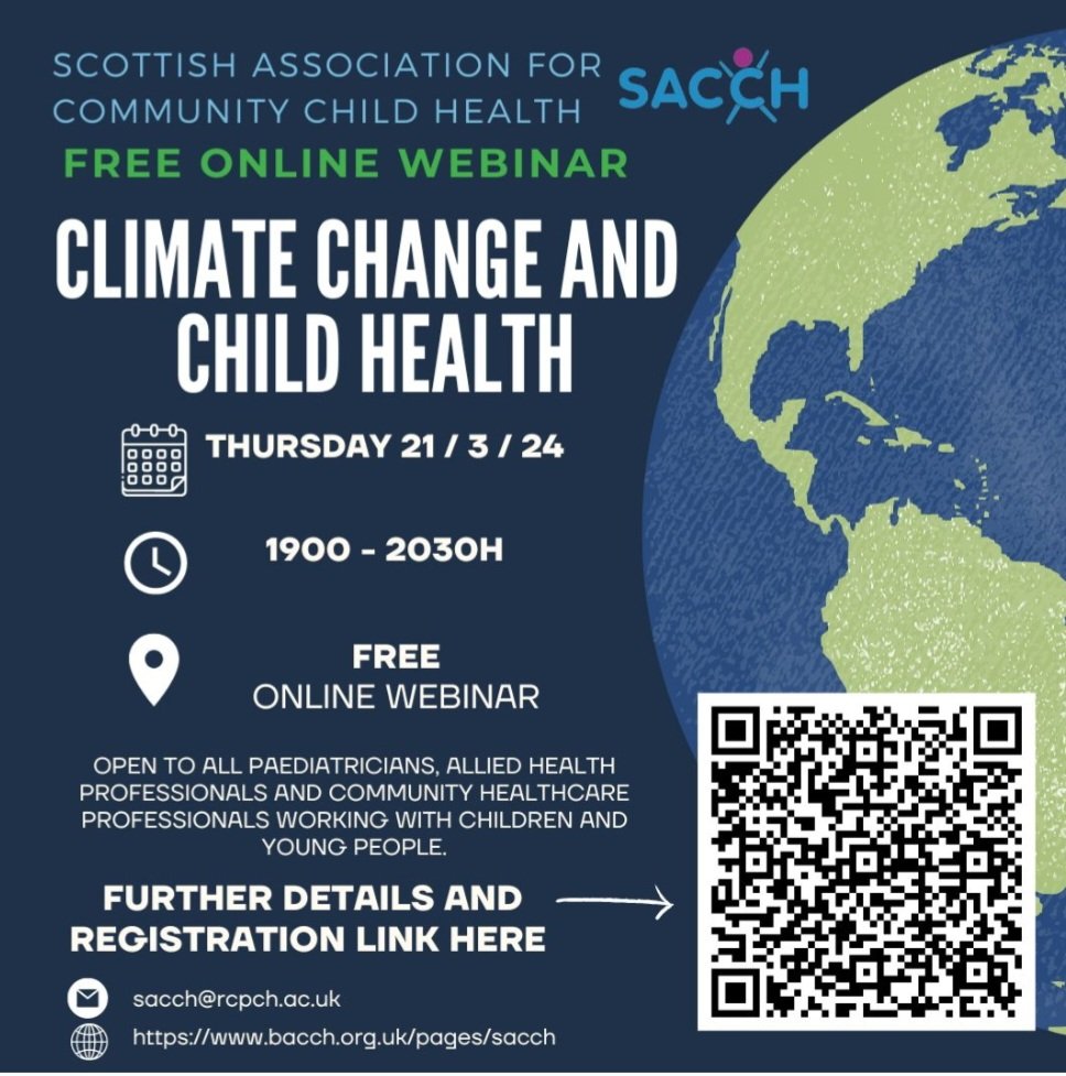 The Scottish Association of Community Child Health Spring evening webinars are open for registration! Link to register in comments below!