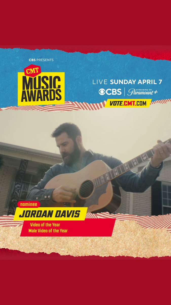 Appreciate the #CMTawards nominations for Music Video of the Year and Male Video of the Year for Next Thing You Know...Y’all can vote every day at vote.cmt.com and see who wins April 7th on CBS. 👊🏻