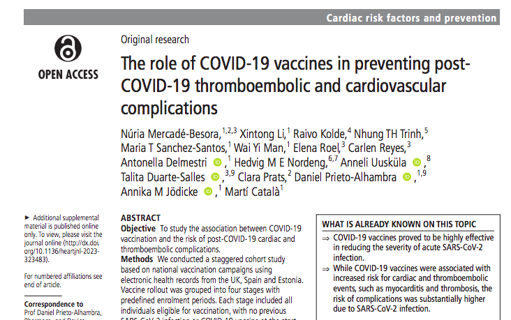 DrYukselUrun's tweet image. COVID-19 Vaccination and Reduced Risk of Post-Acute Thromboembolic and Cardiovascular Complications!
🦠💉New study shows #COVIDVaccination reduces risk of blood clots &amp;amp; heart problems even AFTER infection!
@OncoAlert @Heart_BMJ 
heart.bmj.com/content/early/…
