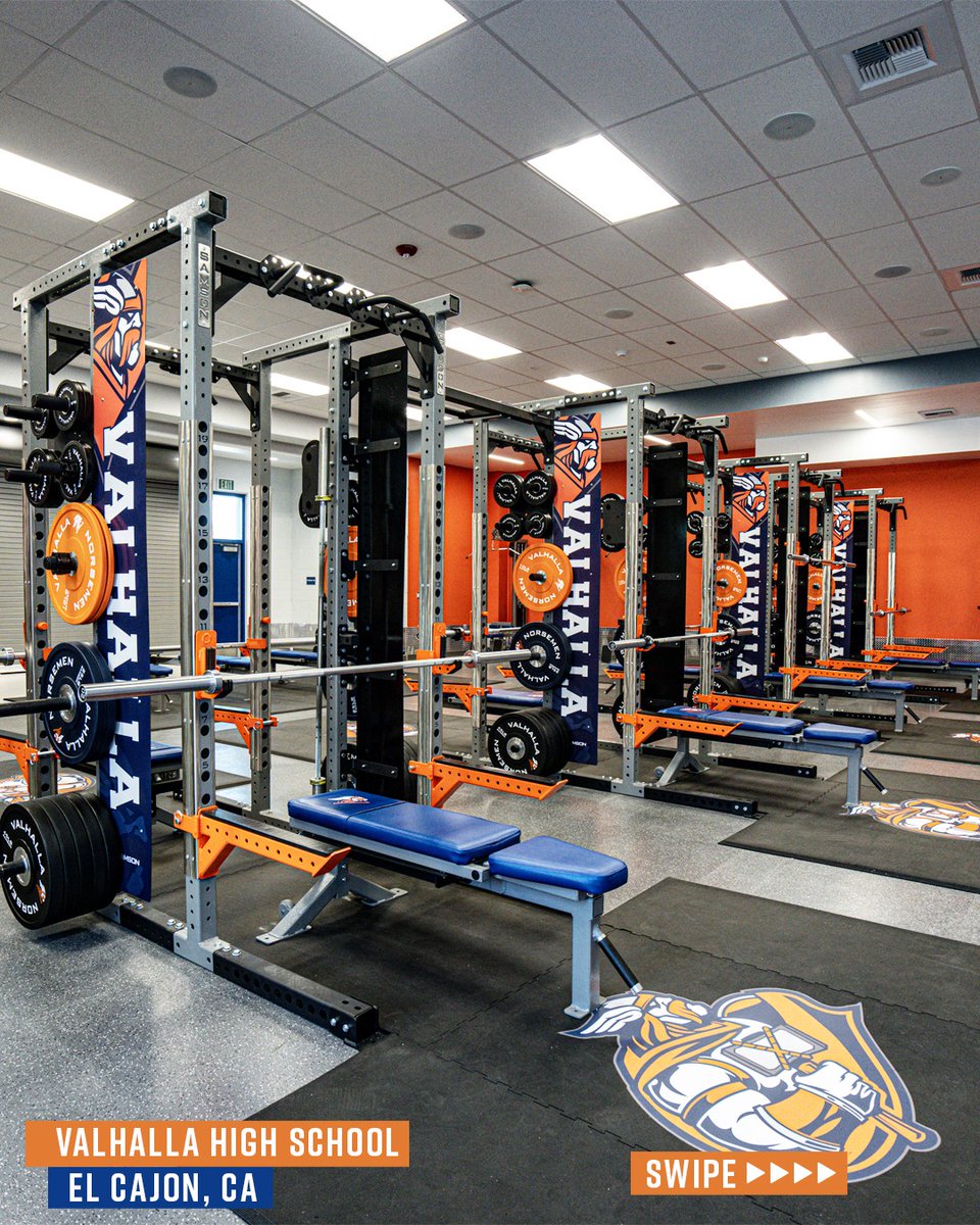 SAMSON_EQ's tweet image. Featuring Double Sided Flex-Racks, custom branded plates &amp;amp; dumbbells, and state-of-the-art combo benches &amp;amp; Lat-Row Machines. This weight room, born from lifelong relationships and a vision for excellence, is where Norsemen champions are forged.

#ValhallaNorsemen #SamsonStrong