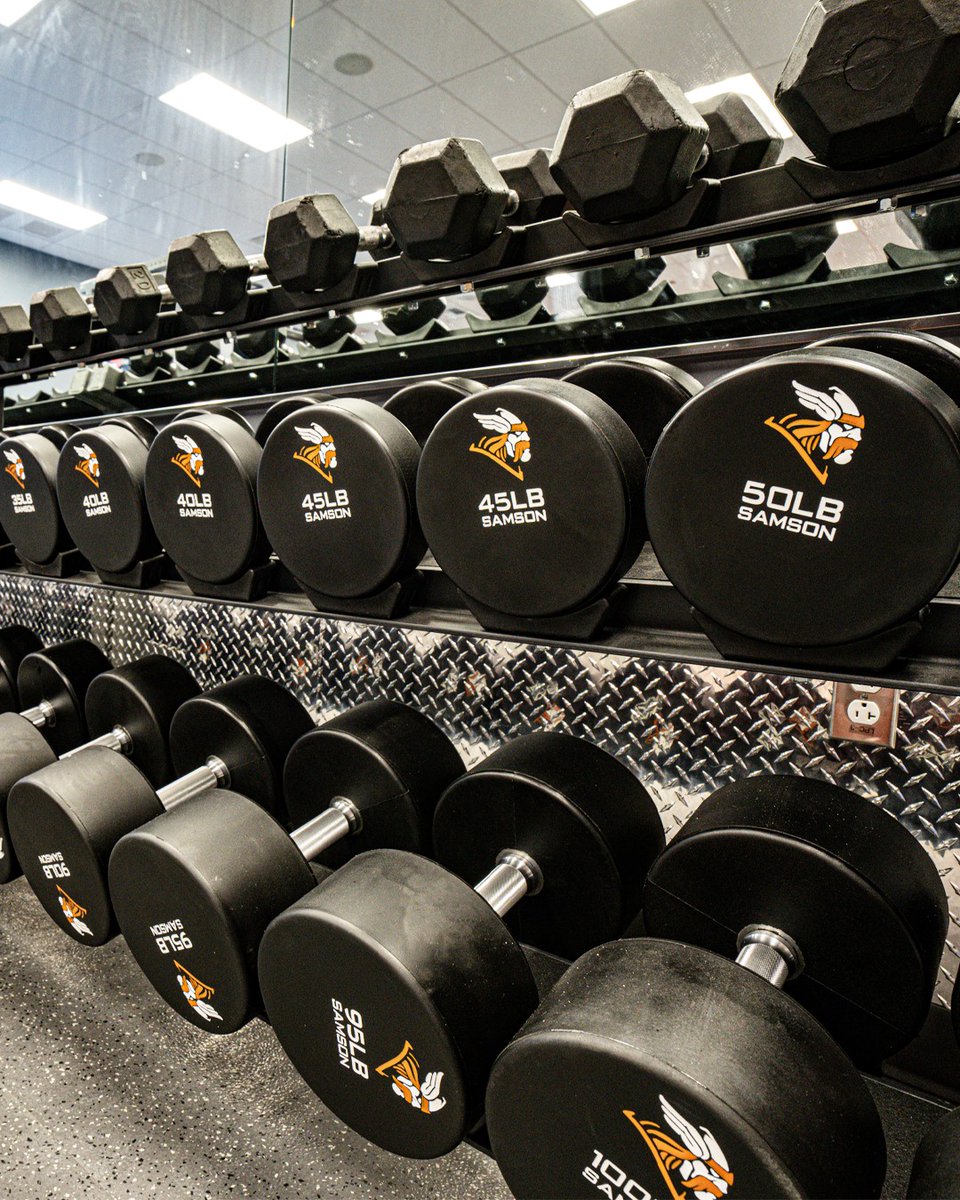 SAMSON_EQ's tweet image. Featuring Double Sided Flex-Racks, custom branded plates &amp;amp; dumbbells, and state-of-the-art combo benches &amp;amp; Lat-Row Machines. This weight room, born from lifelong relationships and a vision for excellence, is where Norsemen champions are forged.

#ValhallaNorsemen #SamsonStrong
