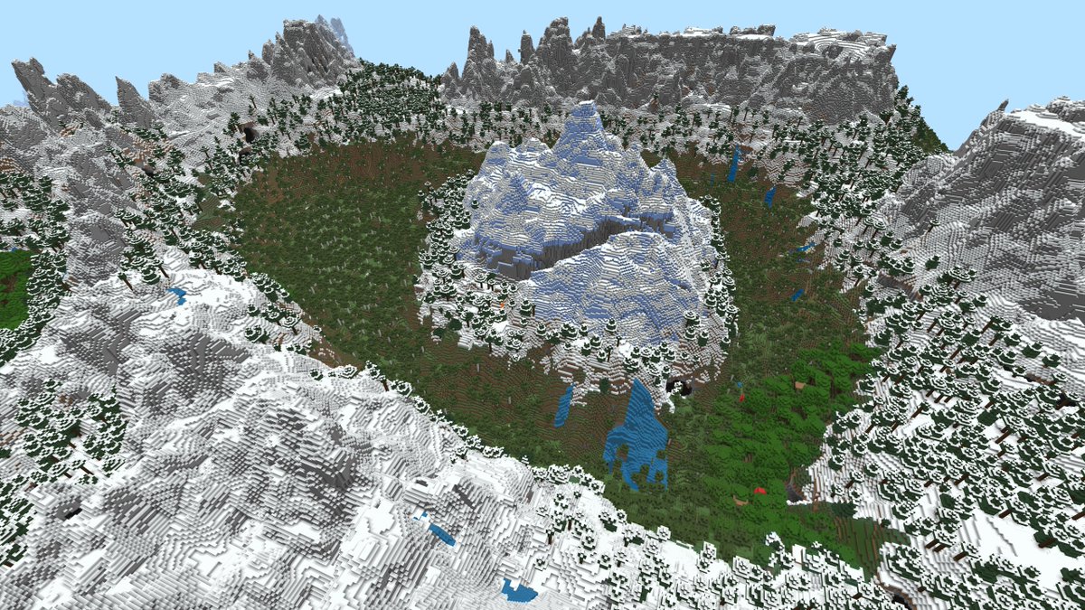 Mountains inside of mountains 😍 #minecraft