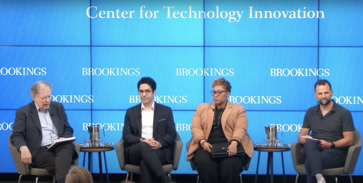 I enjoyed participating at the @BrookingsGov 's panel discussion about the risks posed by Generative AI and ways to mitigate them. You can watch its recording here: youtube.com/watch?v=l2VvCB…