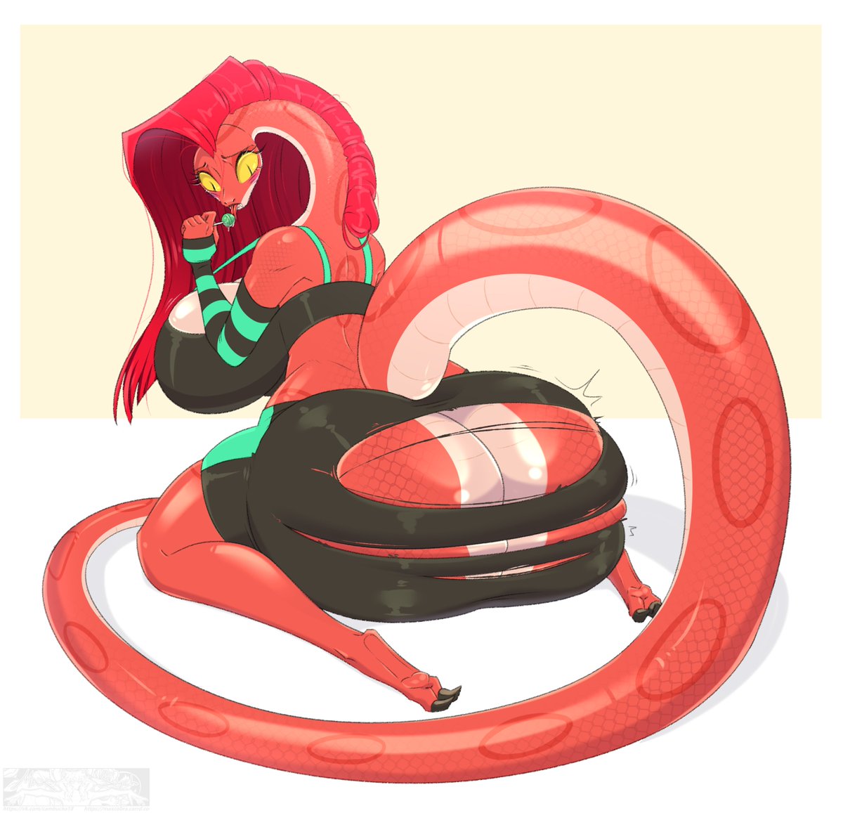 Gift-art for @trinityfate62 Cute snake 😫🍑