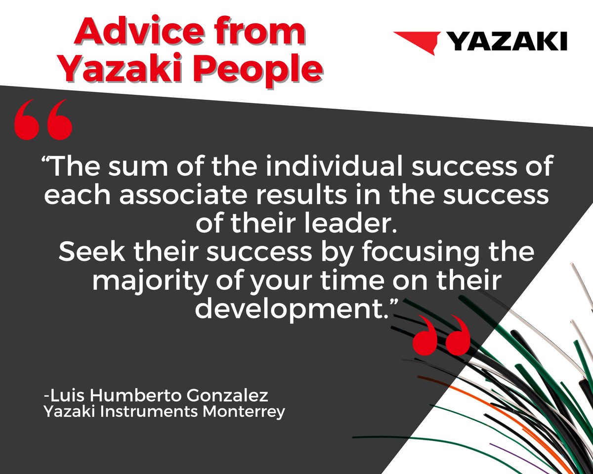 At Yazaki, we believe in the power of knowledge-sharing. Today, we want to showcase the incredible wisdom within our Yazaki community! Get ready to learn, grow, and be inspired by the invaluable advice from our very own Yazaki People. 🌱 #YazakiFamily #SharingIsCaring