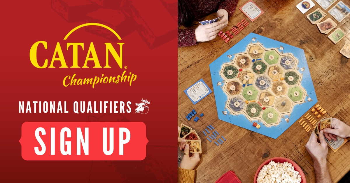 CATAN - Official on X: "Begin your competitive journey, find and sign up to a local CATAN National Qualifier today 👉 https://t.co/3hCeruvQxL 🏆🎲 # catan #settlersofcatan #tournaments #championship https://t.co/SU5RMYE54b" / X
