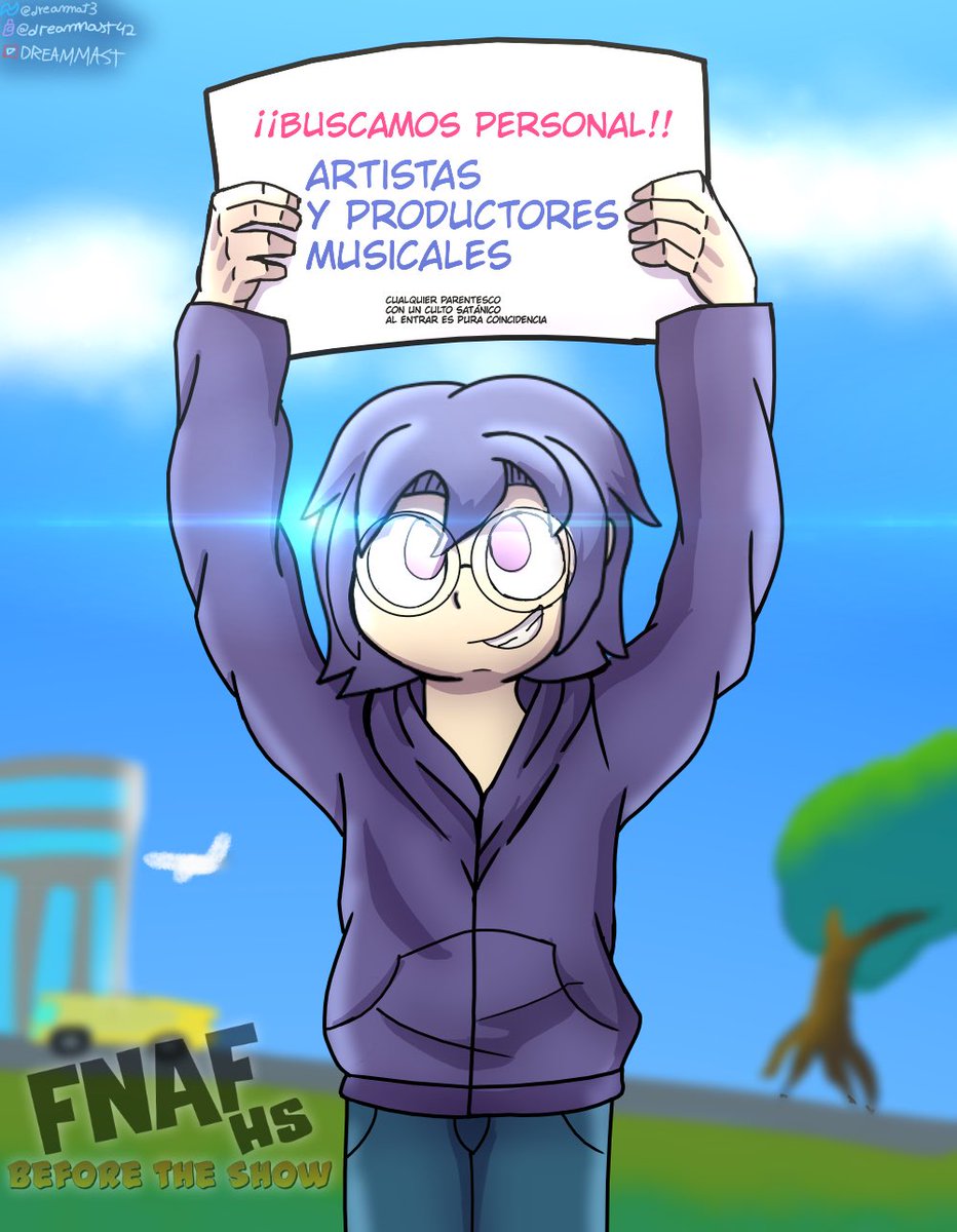 FnafhsTheShow's tweet photo. ANUNCIO 📢🚨

Esta es tu oportunidad de demostrar tu talento. Solicitamos artistas y productores musicales con disponibilidad de tiempo. Para más información, puedes unirte a nuestro discord: https://t.co/Su83BI8wlh

#fnafhs #fnaf #FHS #fnafhsbeforetheshow #fnafhsbs #fnafhsau https://t.co/Zl7QKd05EU