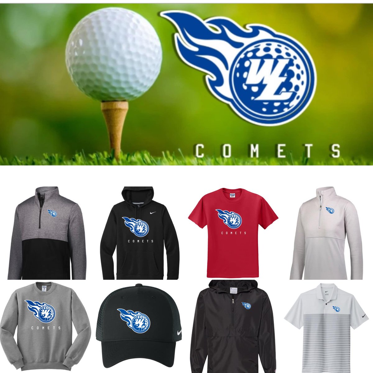 WestLibertyCSD's tweet photo. WL Track &amp; Field apparel can be purchased at the link below until midnight on 3/17/24
https://t.co/EgbyZMywXF
WL Golf apparel can be purchased at the link below until midnight on 3/24/24
https://t.co/a5eGJdMPj7
Thanks for your continued support! GO COMETS! https://t.co/DNGRt6m7sK