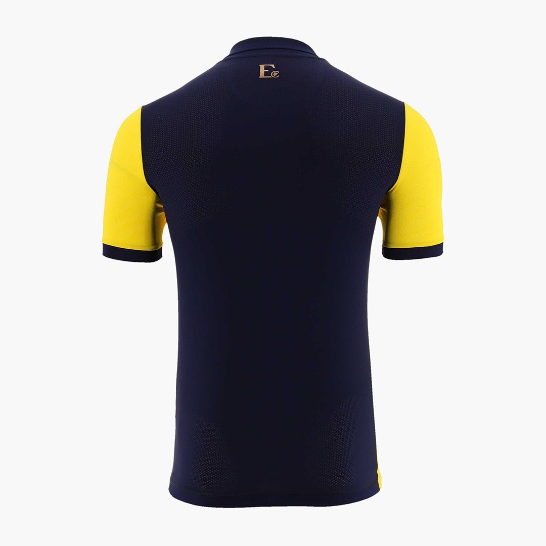 ¿Se acuerdan que la FIFA no permitió el color de escudo de la FEF y Marathon tuvo que cambiarlo para el uso en cancha? 
Algo similar sucederá con la nueva camiseta, no solo con el escudo sino con la espalda en color azul. Tendrán que dejar la camiseta en amarillo completo.