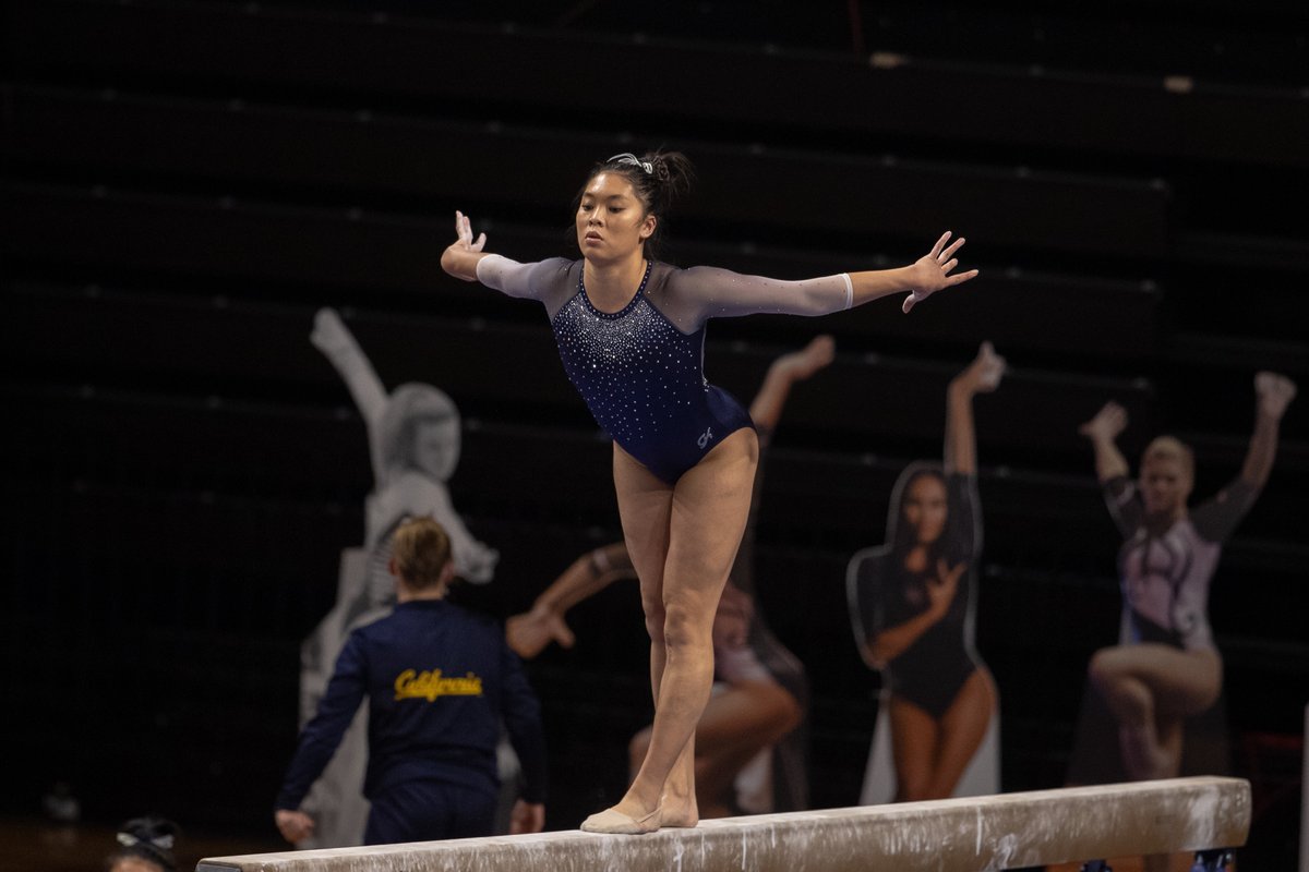 CalWGym's tweet photo. Senior spotlight: @gabbyperea  
•
Our bars and beam queen has been a reliable asset to our team, both in and out of the gym. The hard work and positive attitude Gabby contributes to everything she does embodies our #OneDayBetter motto, and we are proud she’s on OUR team! https://t.co/lLRNnhW4Zi
