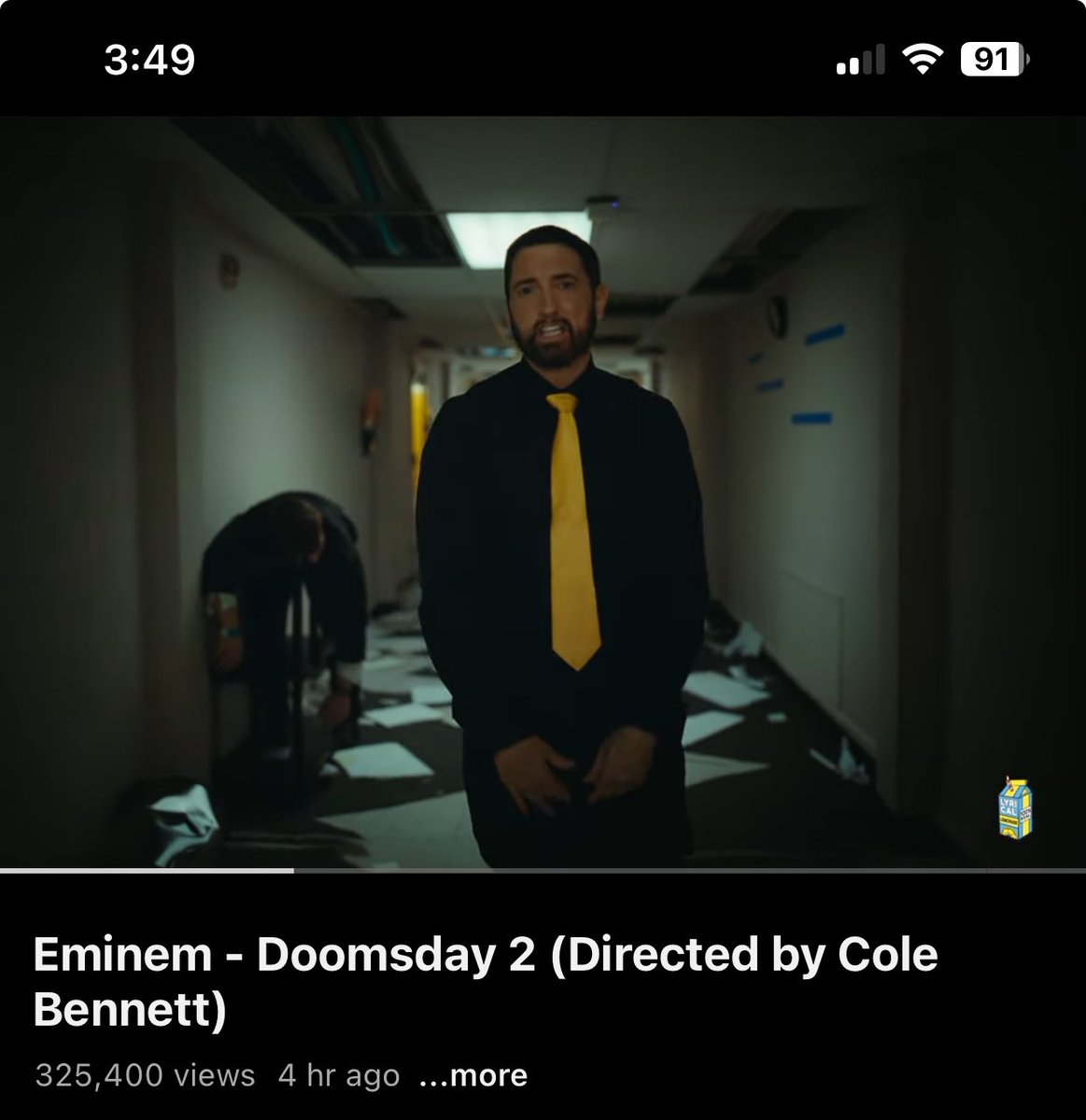 Just check the number of views later today…the 🐐 dropped a short verse ☺️

 #EMINEM #marshallmathers #lyricallemonade #DoomsdayPt2