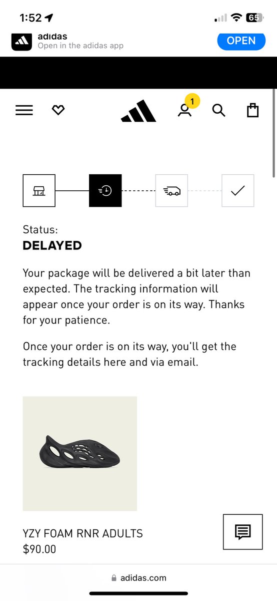 StitchJones6's tweet photo. Damn @adidas from one day to almost a week. @ye definitely mad. Y’all not only not paying but making the consumer experience worse. 🤦‍♂️ https://t.co/2ZRtyry3LY