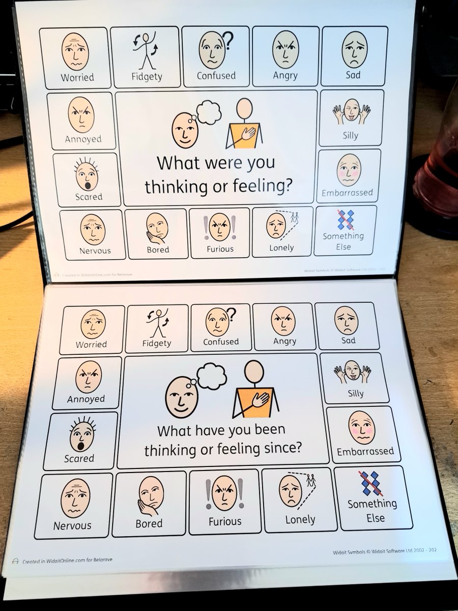 My new favourite resource, courtesy of one of my colleagues... The ingenious amalgamation of the Restorative Five from <a href="/pauldixtweets/">Paul Dix</a>, and a picture card system... #Teaching #Learning #Nurture #Children #SEND #EmotionalIntelligence <a href="/Autism/">National Autistic Society</a> <a href="/nurtureuktweets/">nurtureuk</a>